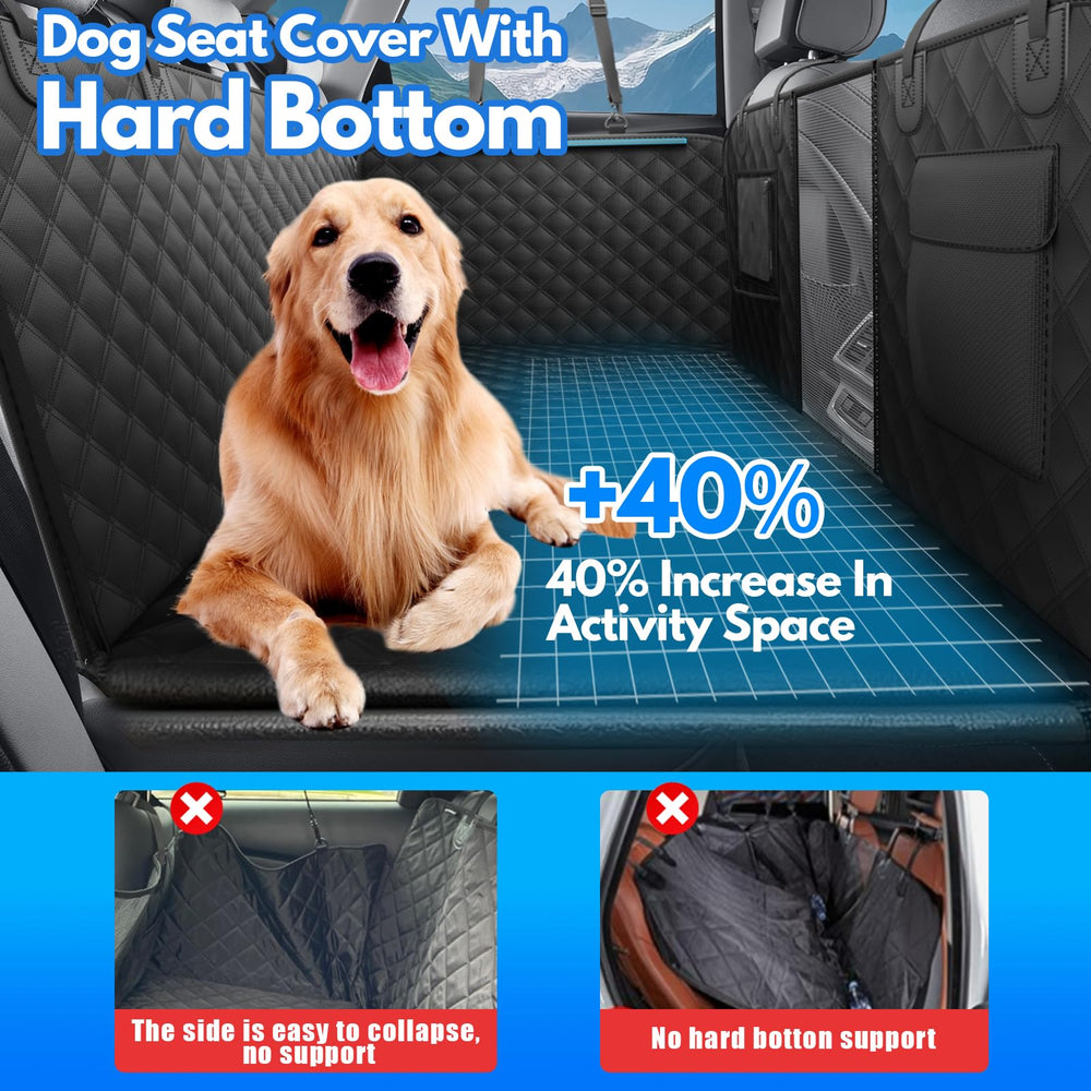 Linzdvay hard-bottom fiberboard keeps dogs secure on bumpy rides.