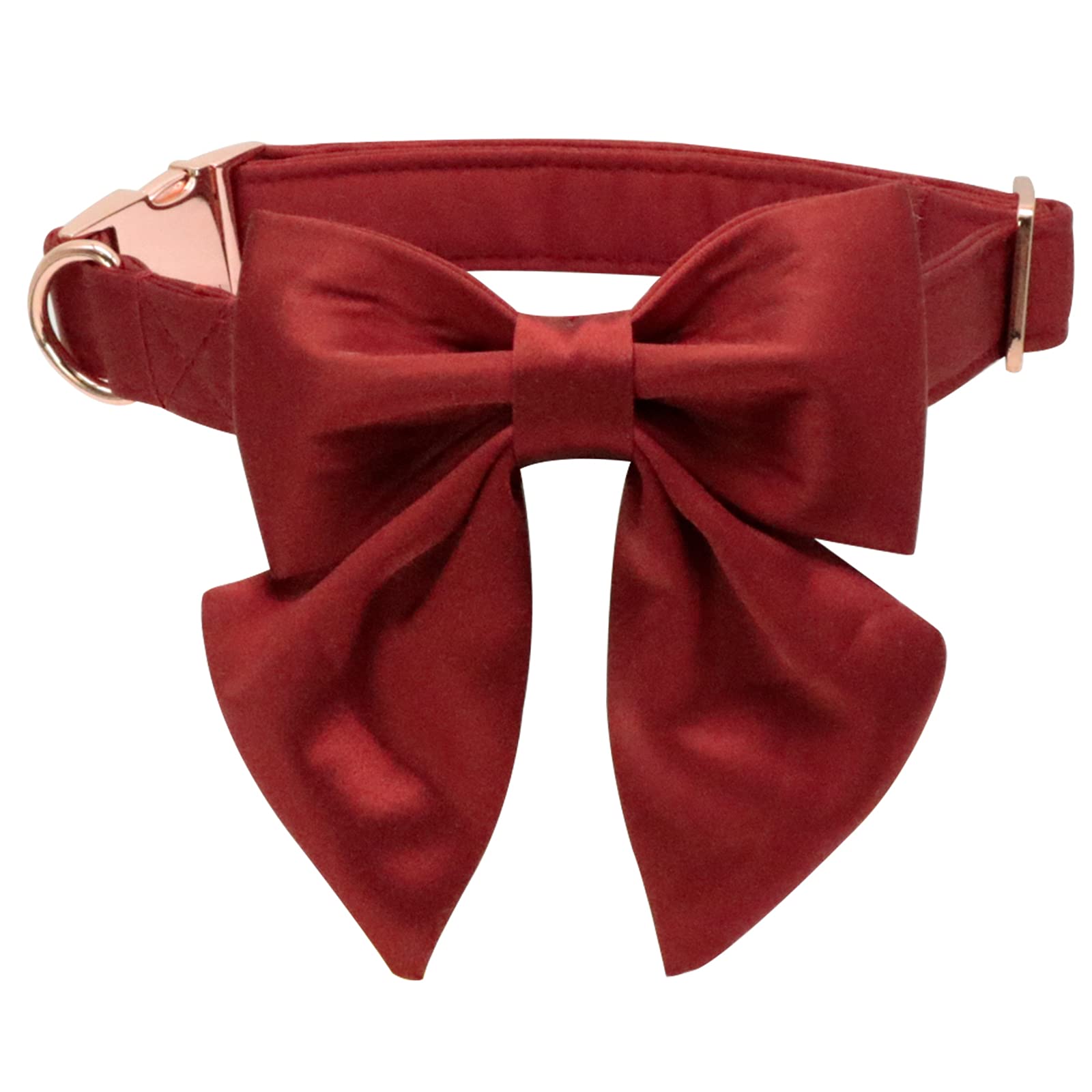 Lionet Paws bowtie-dog-collar-attachment closeup shows secure, stylish detail for small dogs