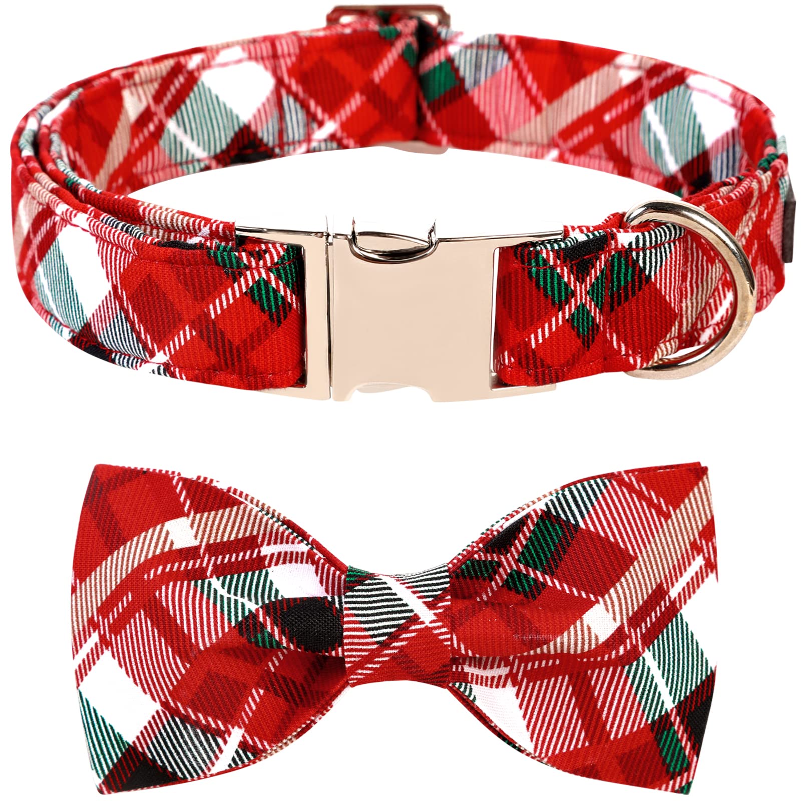 Lionet Paws Christmas dog collar with bowtie for festive celebrations and daily walks