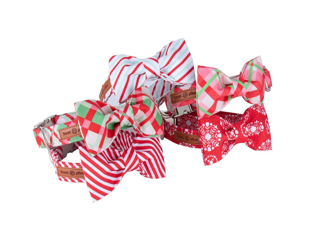 Lionet Paws easy-clean bowtie collar keeps festive look with simple maintenance.