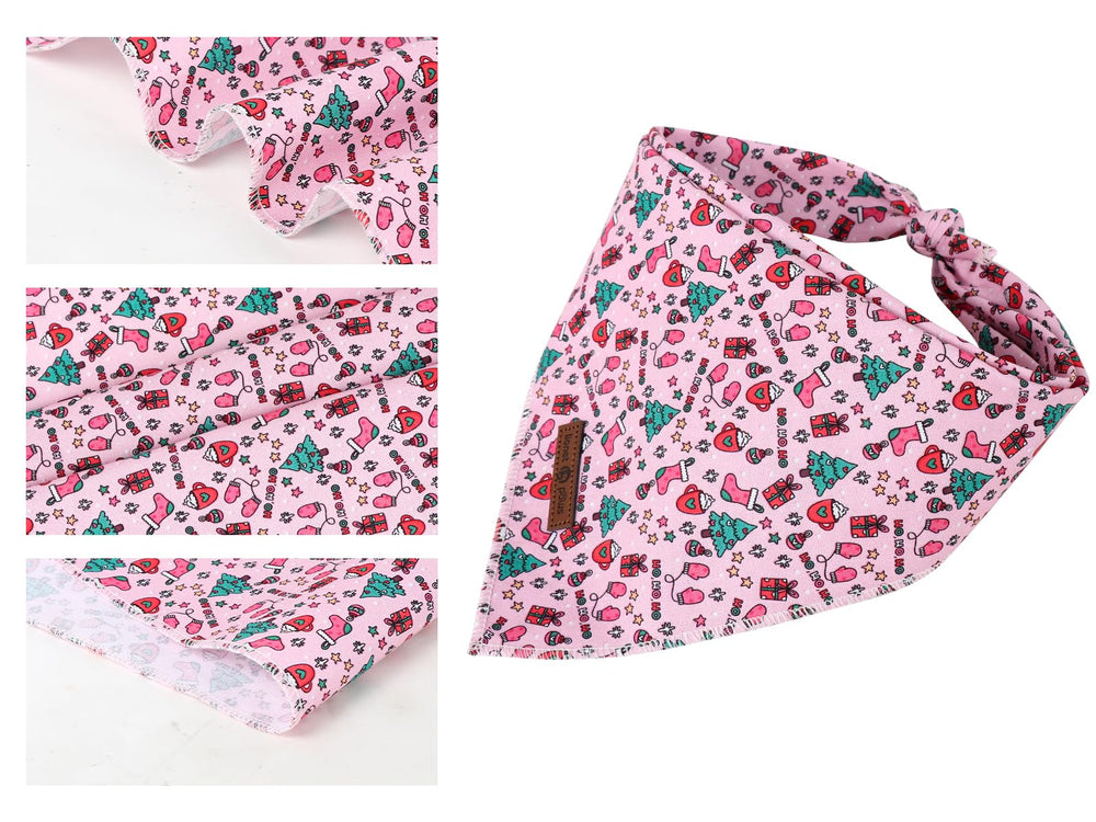 Lionet Paws reversible dog bandana demonstrates versatile style for holidays and daily wear