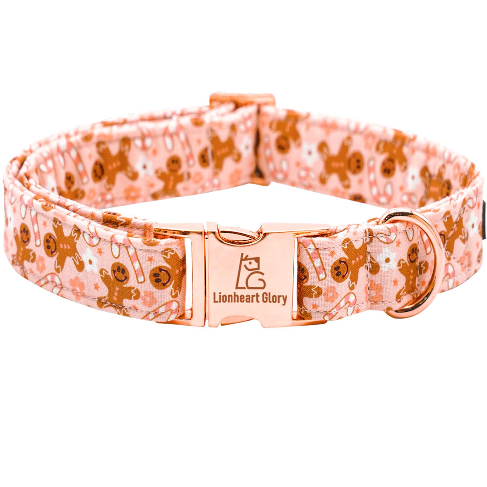 Lionheart Glory Christmas dog collar pink, adjustable for comfortable holiday walks