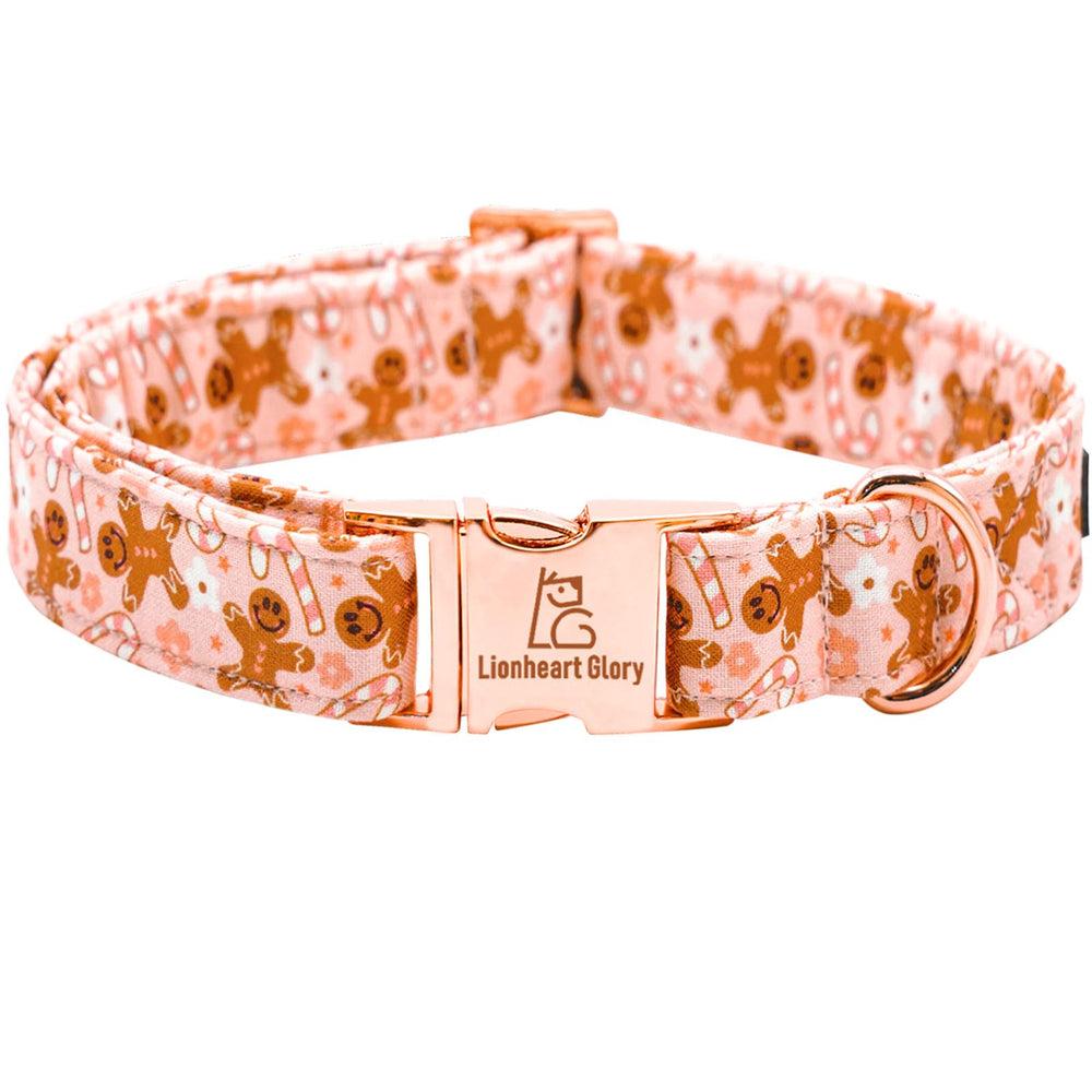 Lionheart Glory Christmas dog collar pink, adjustable for comfortable holiday walks