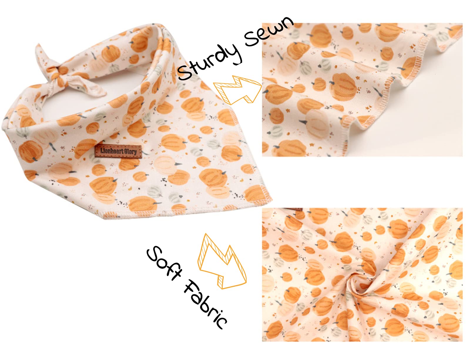 Lionheart Glory dog bandana adjustable tie-on demonstrates secure, comfy fit