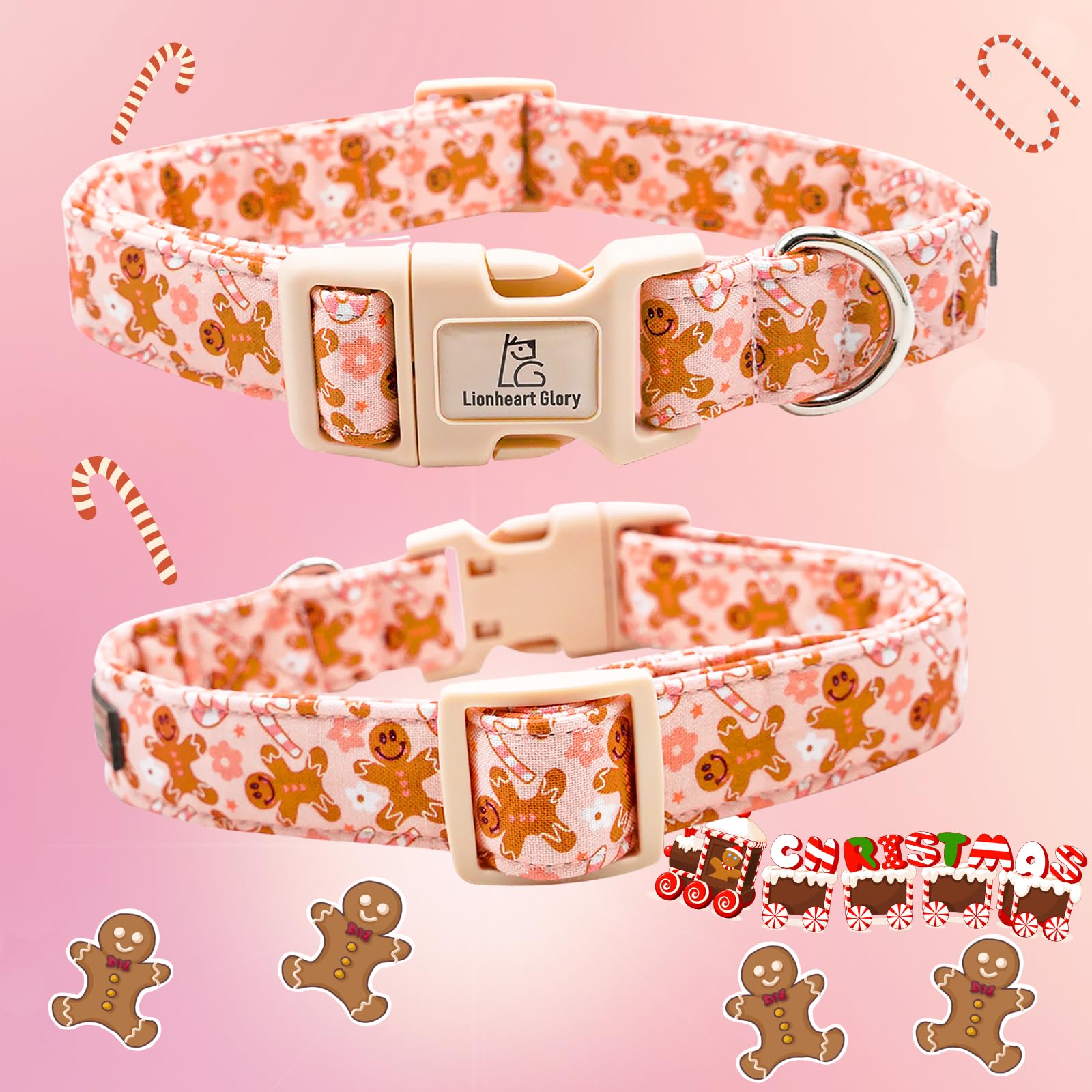Lionheart glory handmade bow on collar adds cute, secure decorative detail.