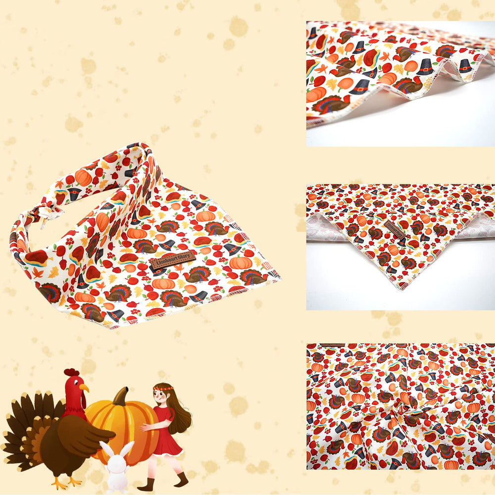 Lionheart Glory turkey dog bandana worn by medium to large dogs.