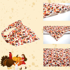 Lionheart Glory turkey dog bandana worn by medium to large dogs.