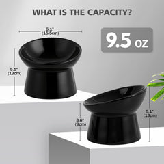 LIONWEI elevated feeding stand side-angle supports comfortable dining.
