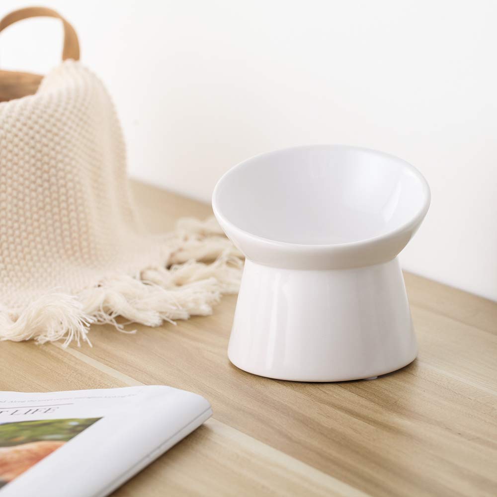 LIONWEI LIONWELI 6.1 inch wide bowl offers shallow opening to reduce whisker fatigue
