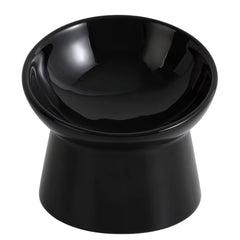 LIONWEI raised ceramic cat bowl front-view promotes steady feeding posture.