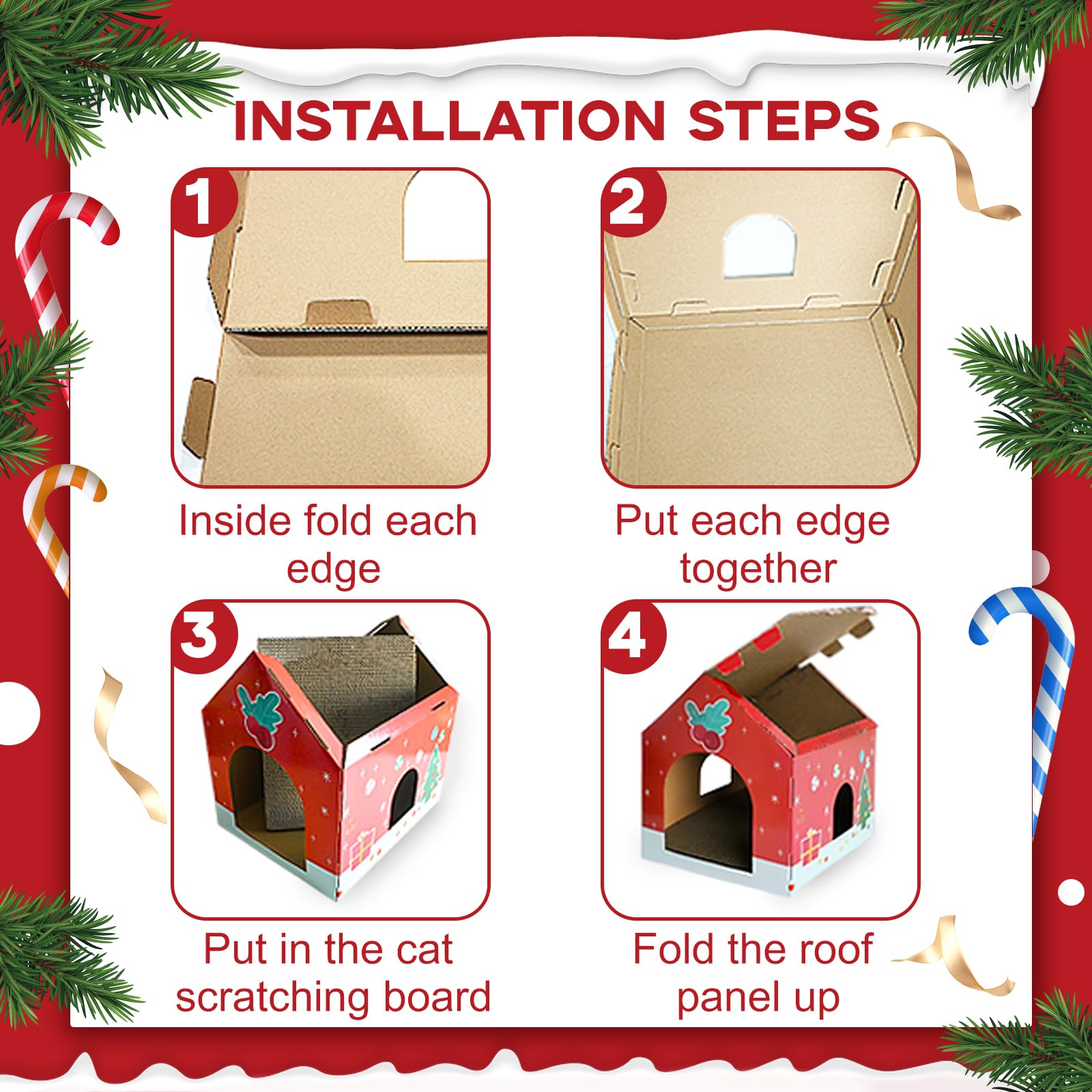 LIOOPET easy-assembly cat house requires no tools for quick setup