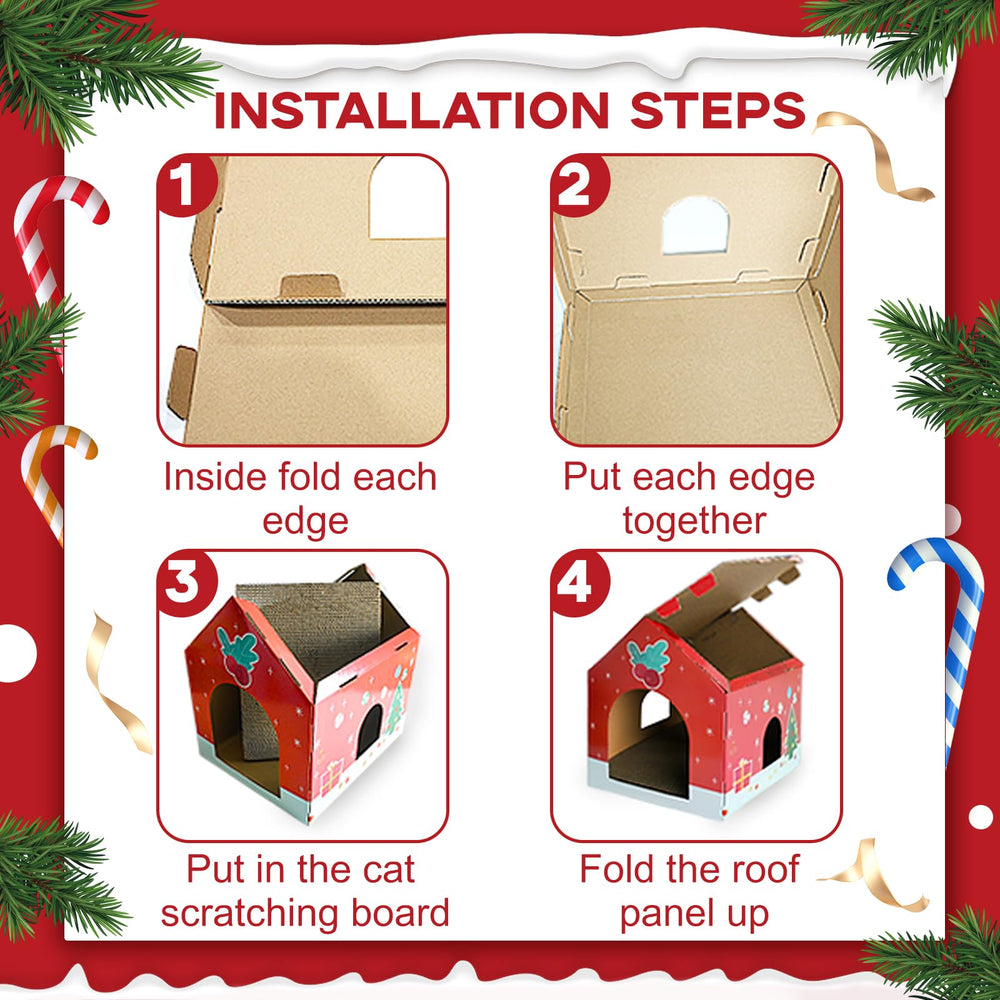 LIOOPET easy-assembly cat house requires no tools for quick setup