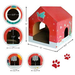 LIOOPET cat house with wide archway entrance for easy access and playful exploration