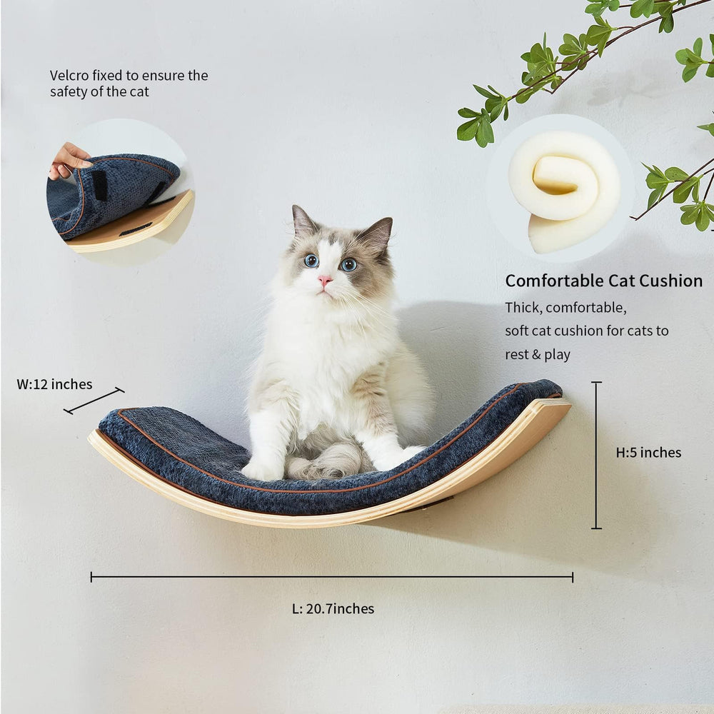 LIORCE cat wall shelf wall-mounted setup saves floor space while entertaining cats
