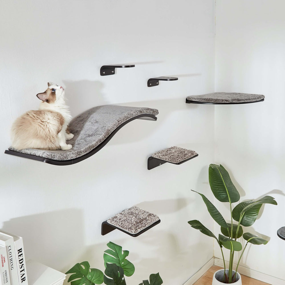 LIORCE cat wall steps cat-climbing-scene illustrates exercise and vertical play