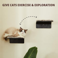 LIORCE cat wall steps scratching-mat closeup shows durable grip for playful scratching