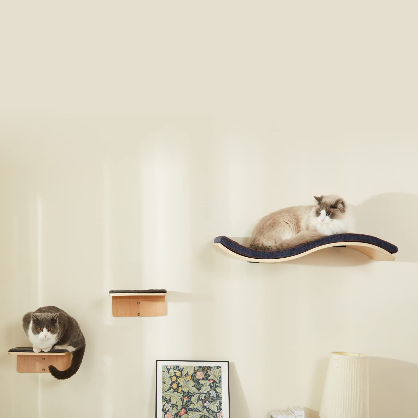 LIORCE wall-mount brackets secure to studs for safe climbing and lounging.