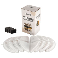 LIPPUP replacement filters eight-pack for stainless steel fountain provide fresh water.