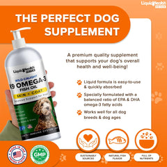LIQUIDHEALTH K9 Omega 3 for dogs coat shine and healthy skin.