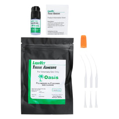 Liquivet Rapid bottle-pour demonstrates fast wound bonding potential.