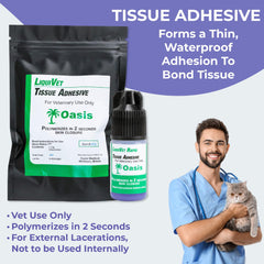 Liquivet Rapid tissue-bond closeup highlights strong bonding for quick closures.