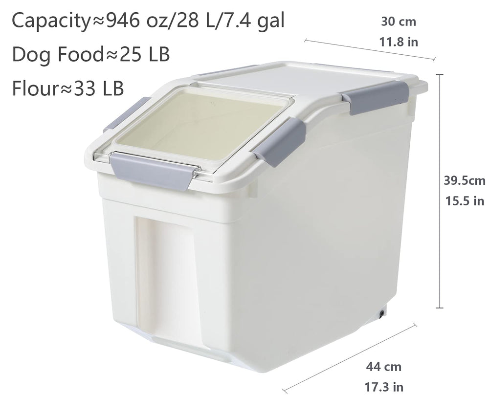 LISM multi-use storage for dog treats, rice, or flour in the kitchen pantry.