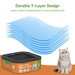 Lisyee Genie-compatible refill shows seamless compatibility with Genie pails.