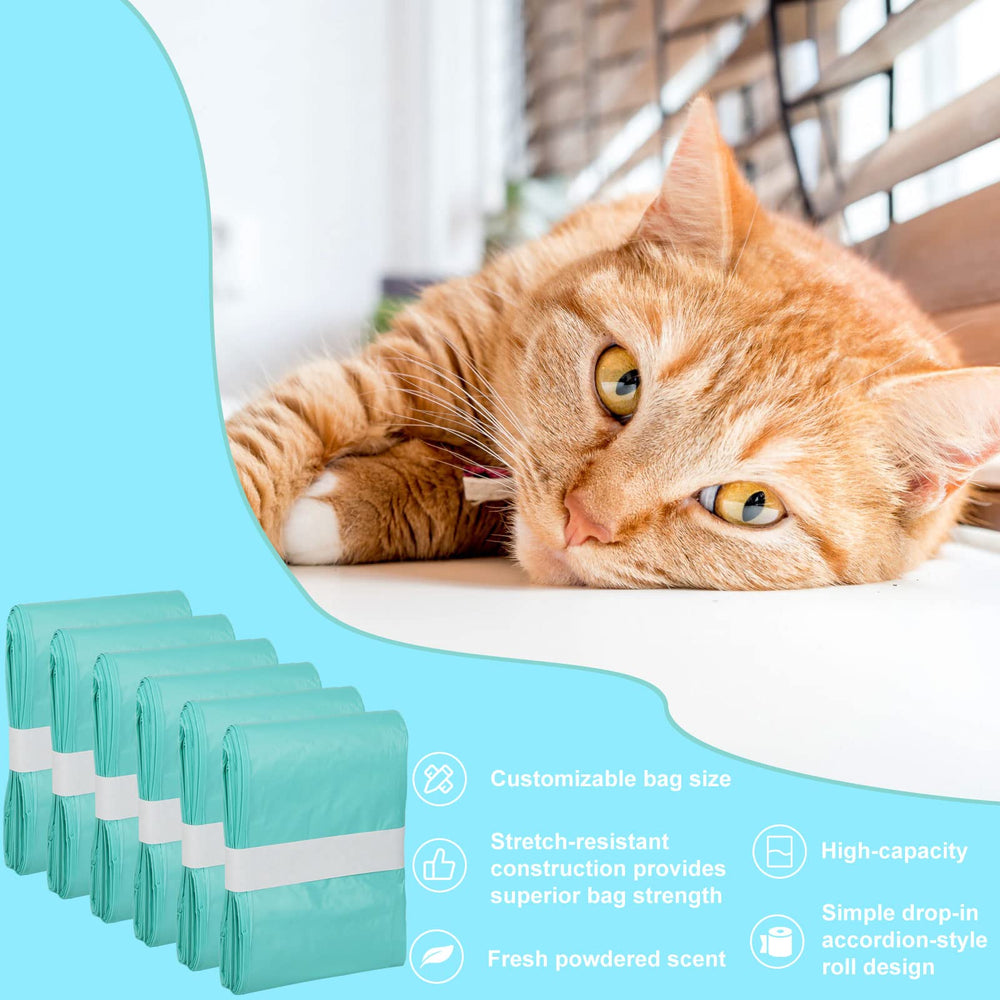 Lisyee six-pack cat litter pail liners ensures long-lasting value for busy homes.