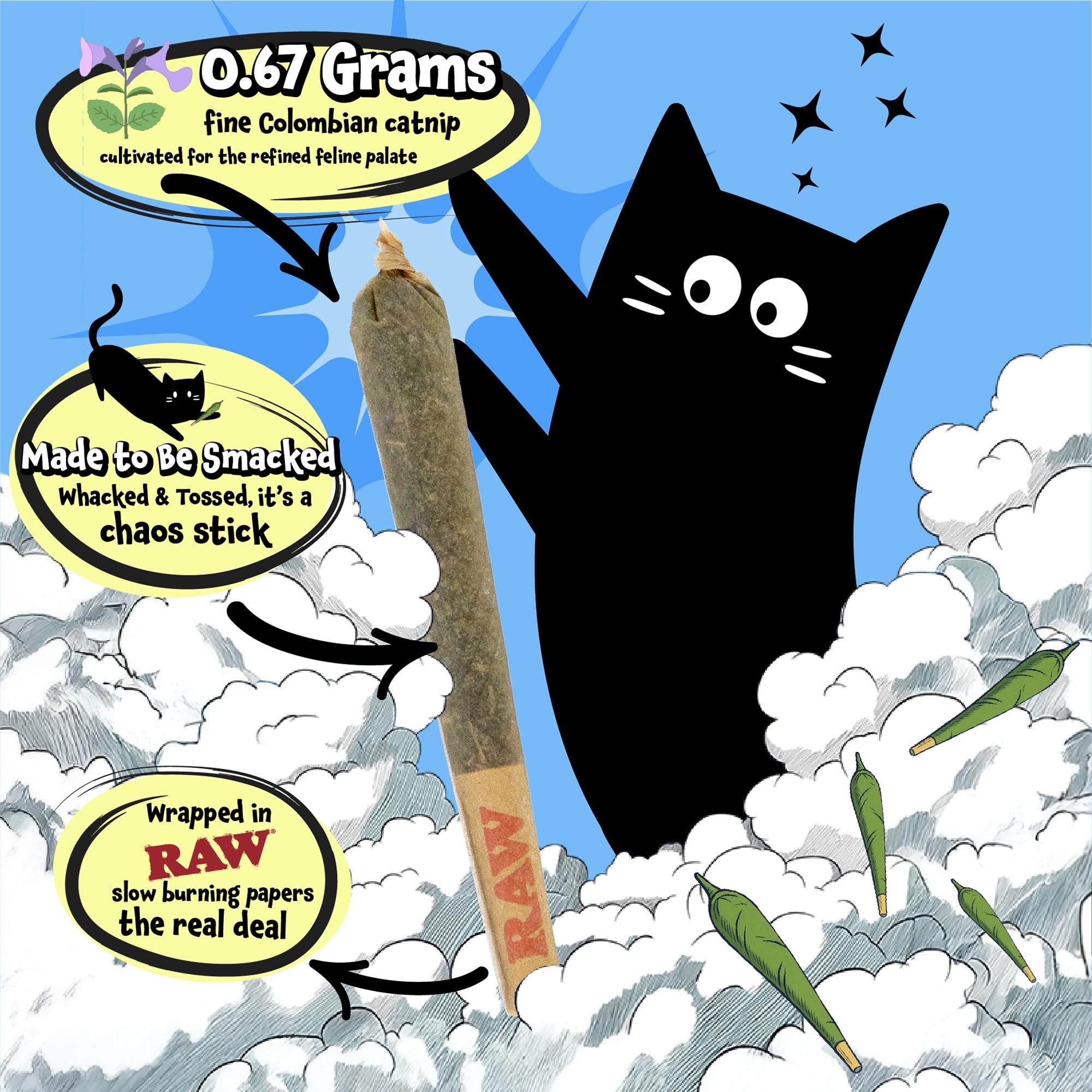 LIT LABS Catnip Joints tiny-tyrant toy demonstrates channeling energy into constructive tumbles.