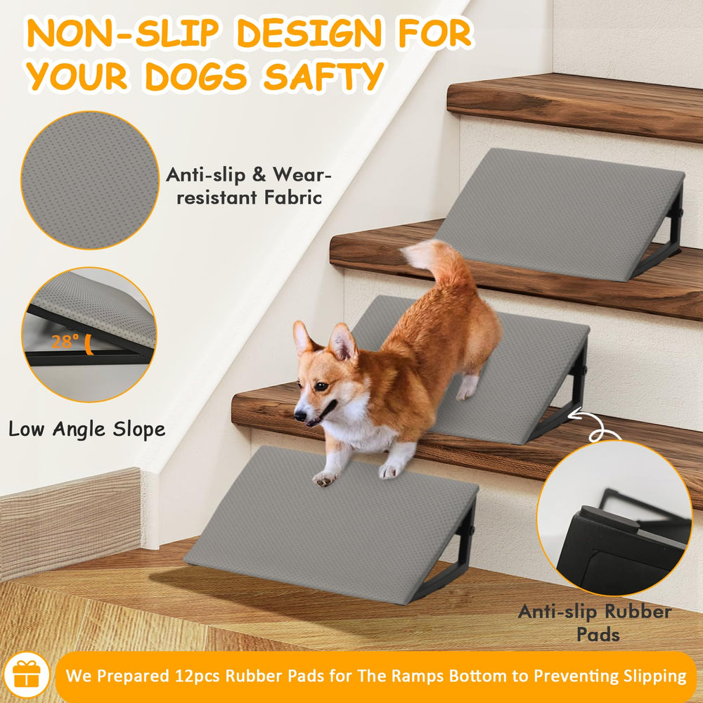 LitaiL dog ramps 25-degree slope eases small dogs’ ascent with reduced strain.