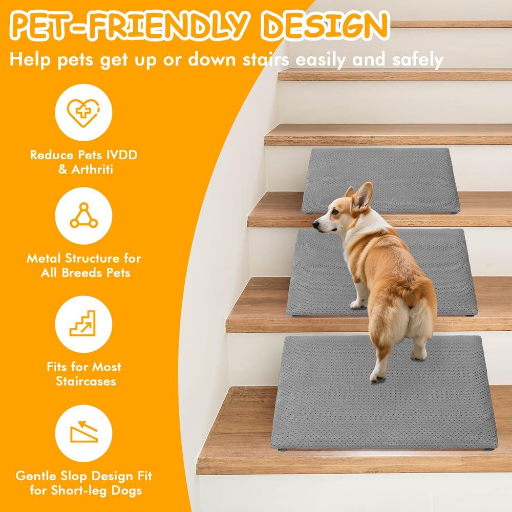 LitaiL dog ramps bottom rubber pads prevent slipping on tile and wood.