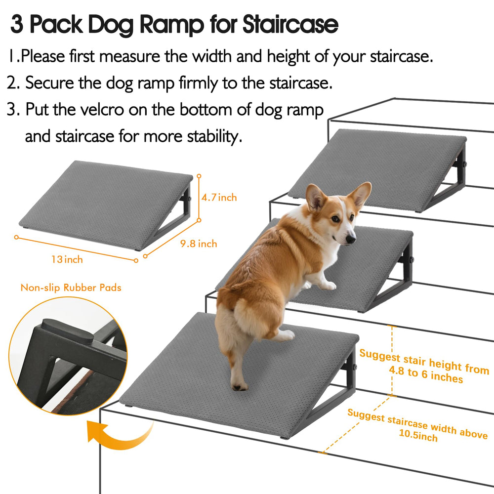 LitaiL dog ramps foam surface delivers gentle support for joints during climbs.