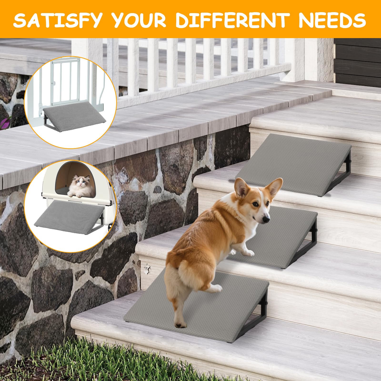 LitaiL dog ramps indoor-outdoor use suits stairways, sofas, and patios.