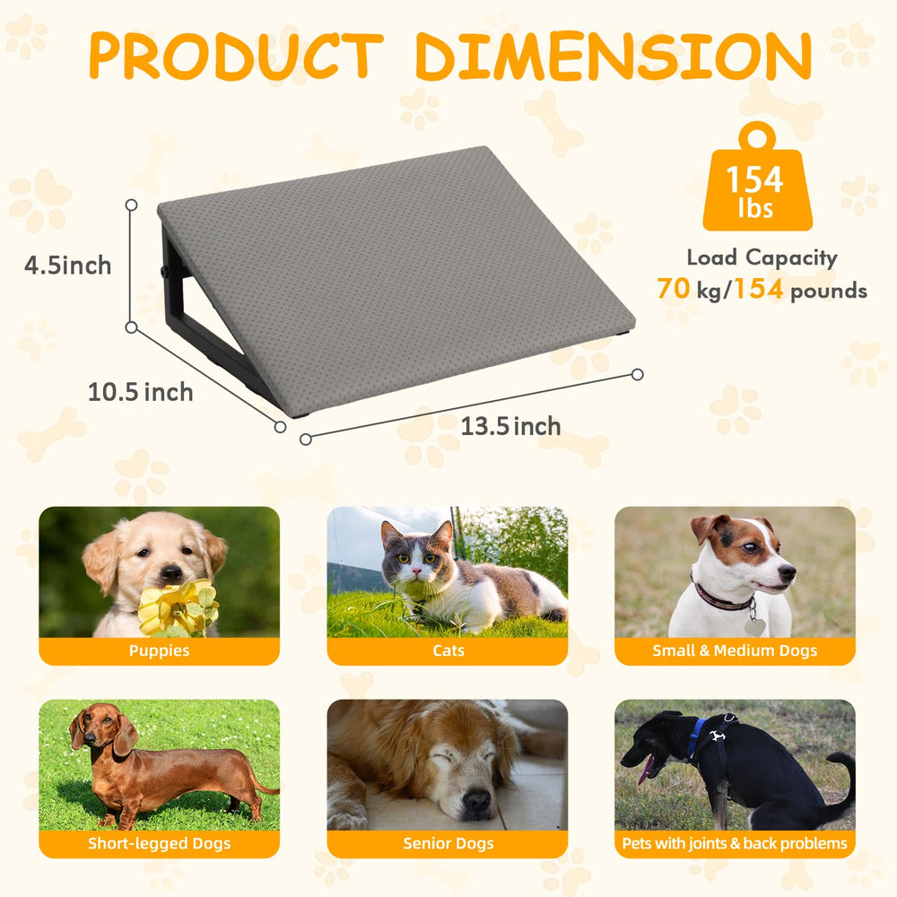 LitaiL dog ramps side view highlights compact steps for small spaces.