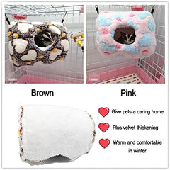 Litewoo sleeping pouch speckled pattern adds cute style to small pet habitat.