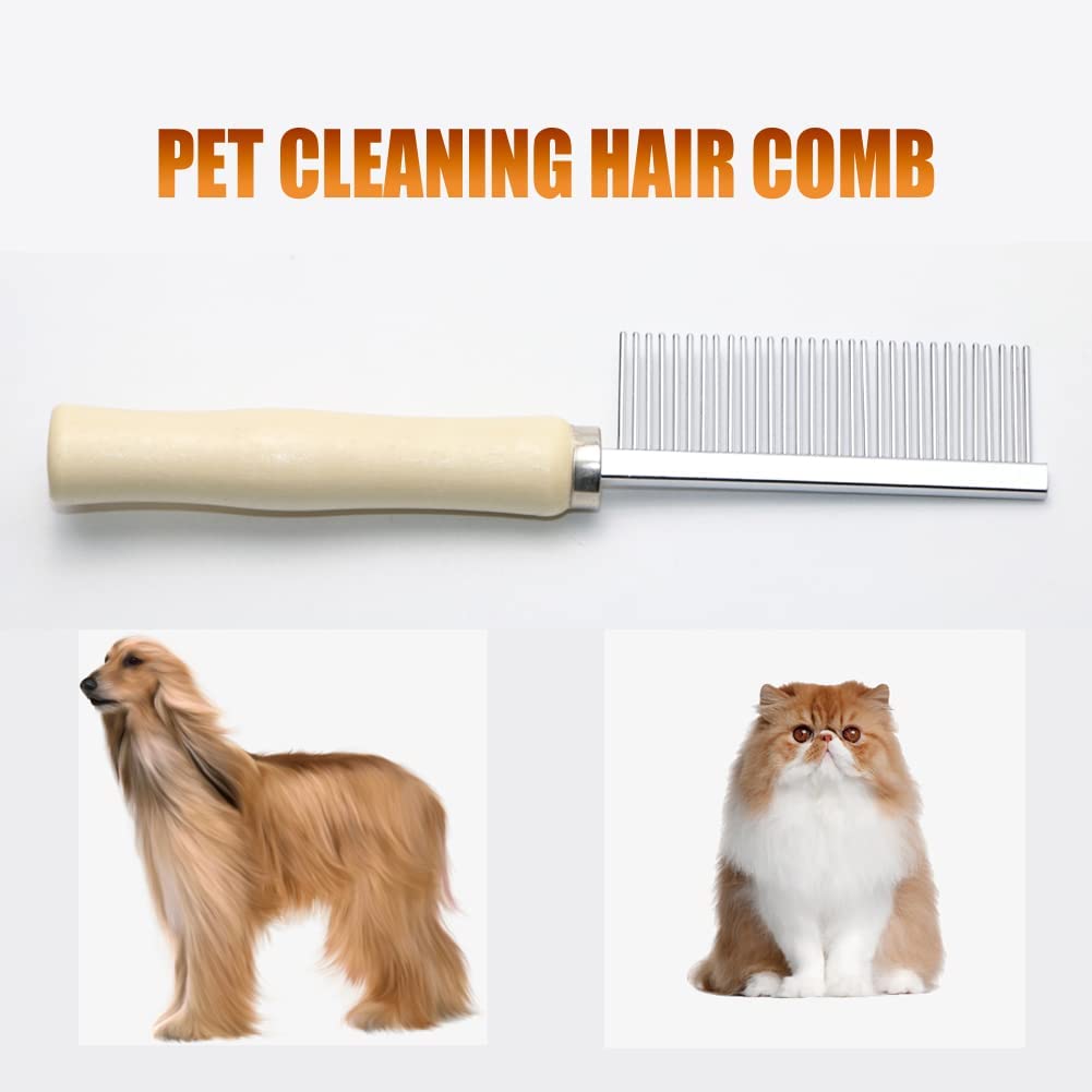 Litewoo wooden handle grooming comb bonding time with pet
