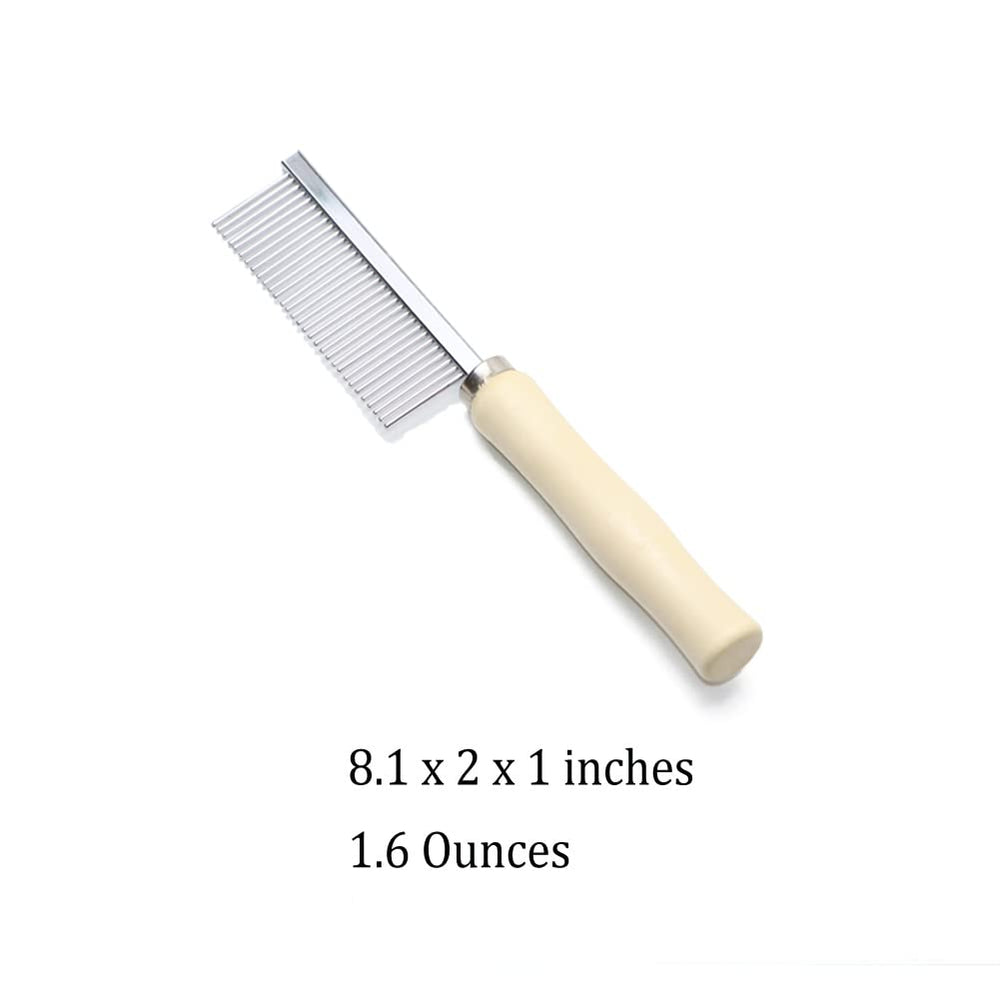 Litewoo grooming comb handle closeup with safe rounded teeth