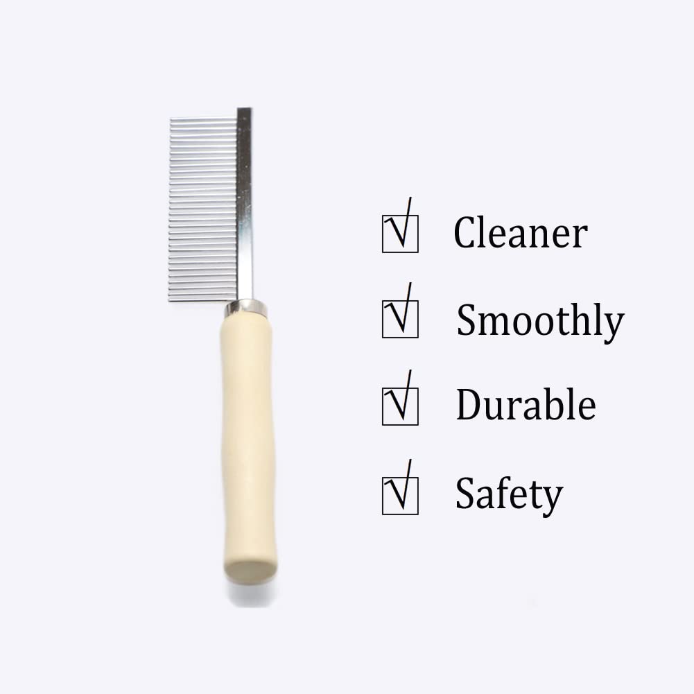 Litewoo wooden handle grooming comb teeth detail for gentle detangling