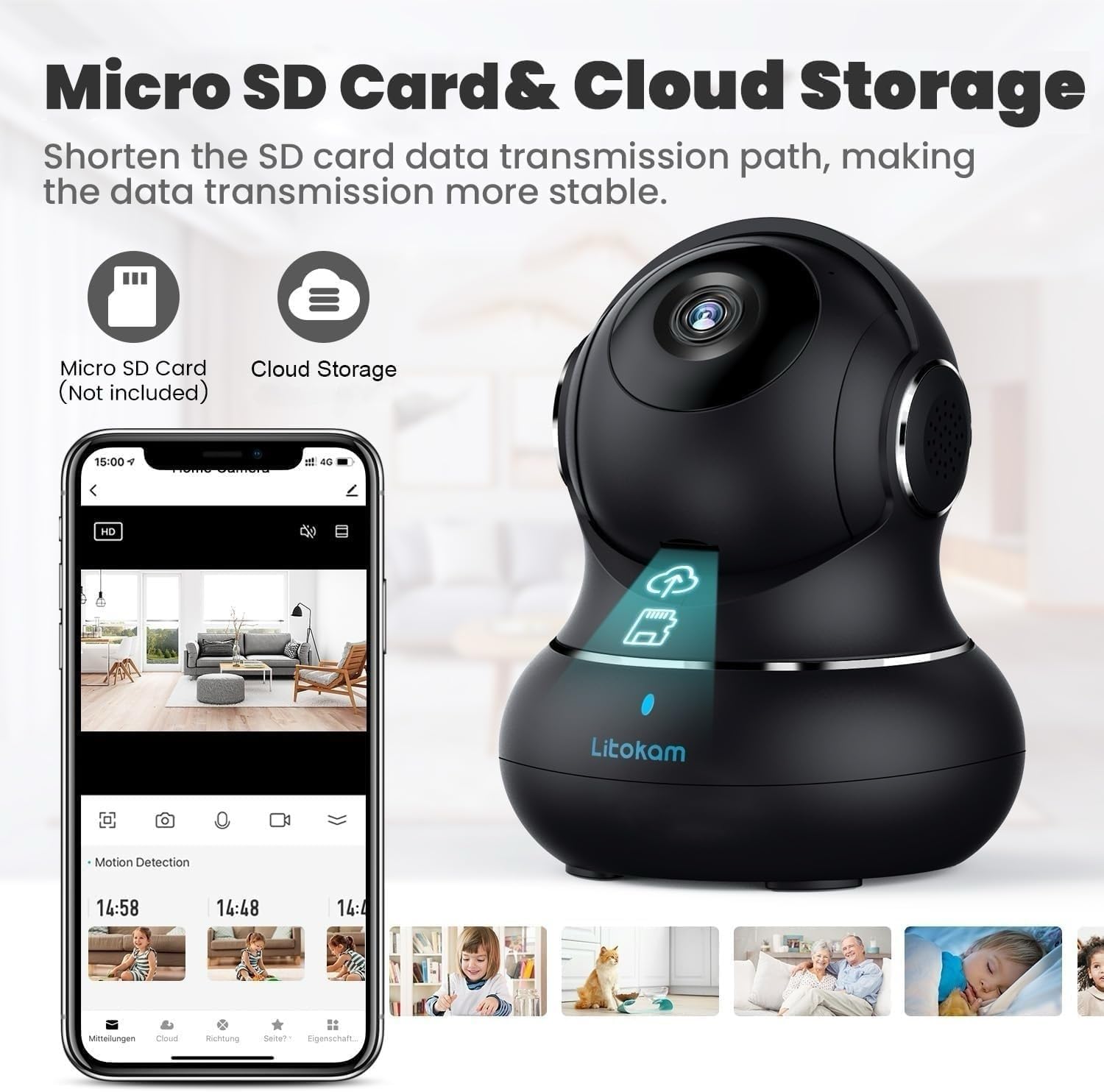 Litokam 2K indoor camera 4-pack for multi-room coverage