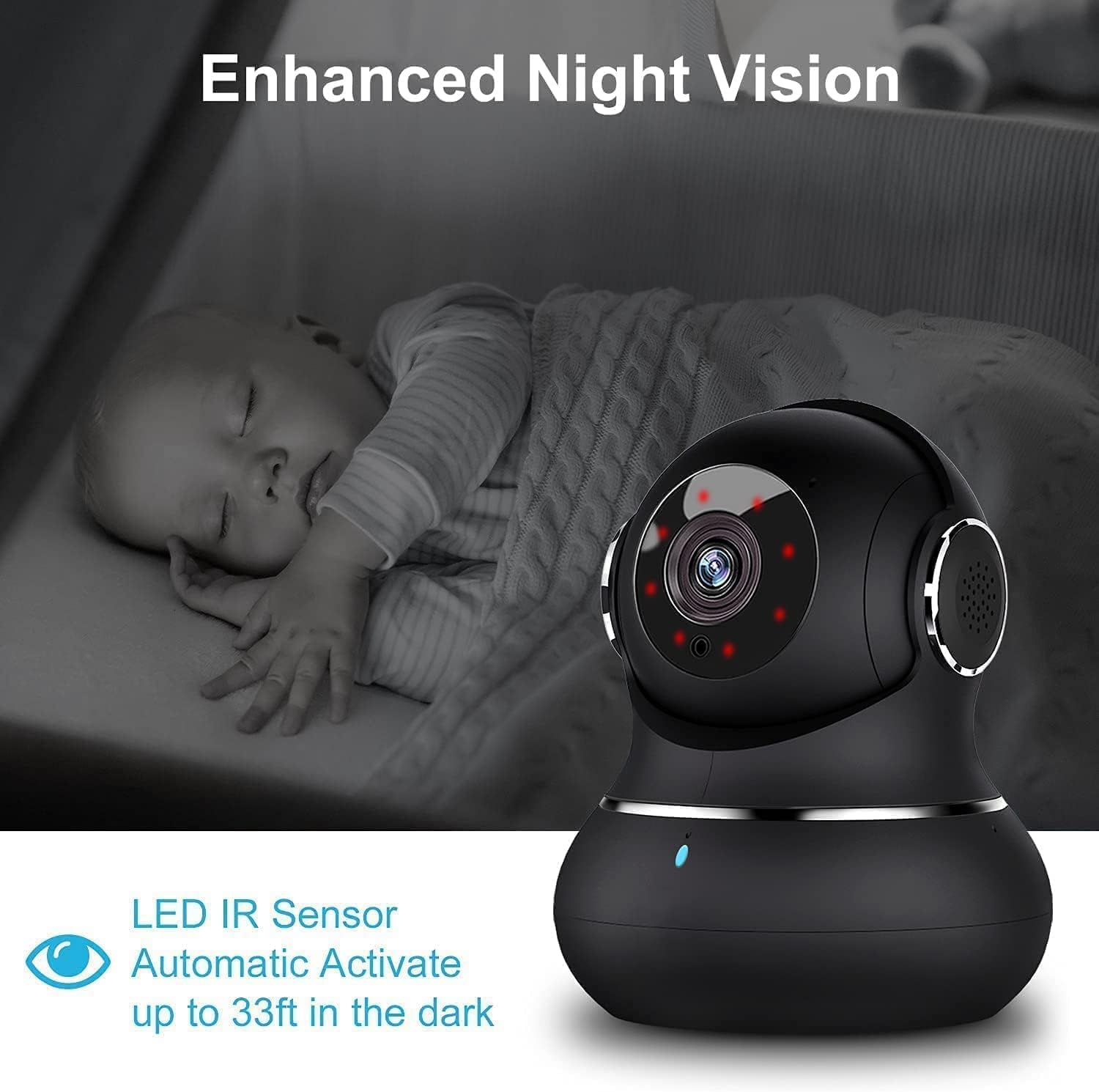 Litokam 2K camera two-way audio for conversations with family