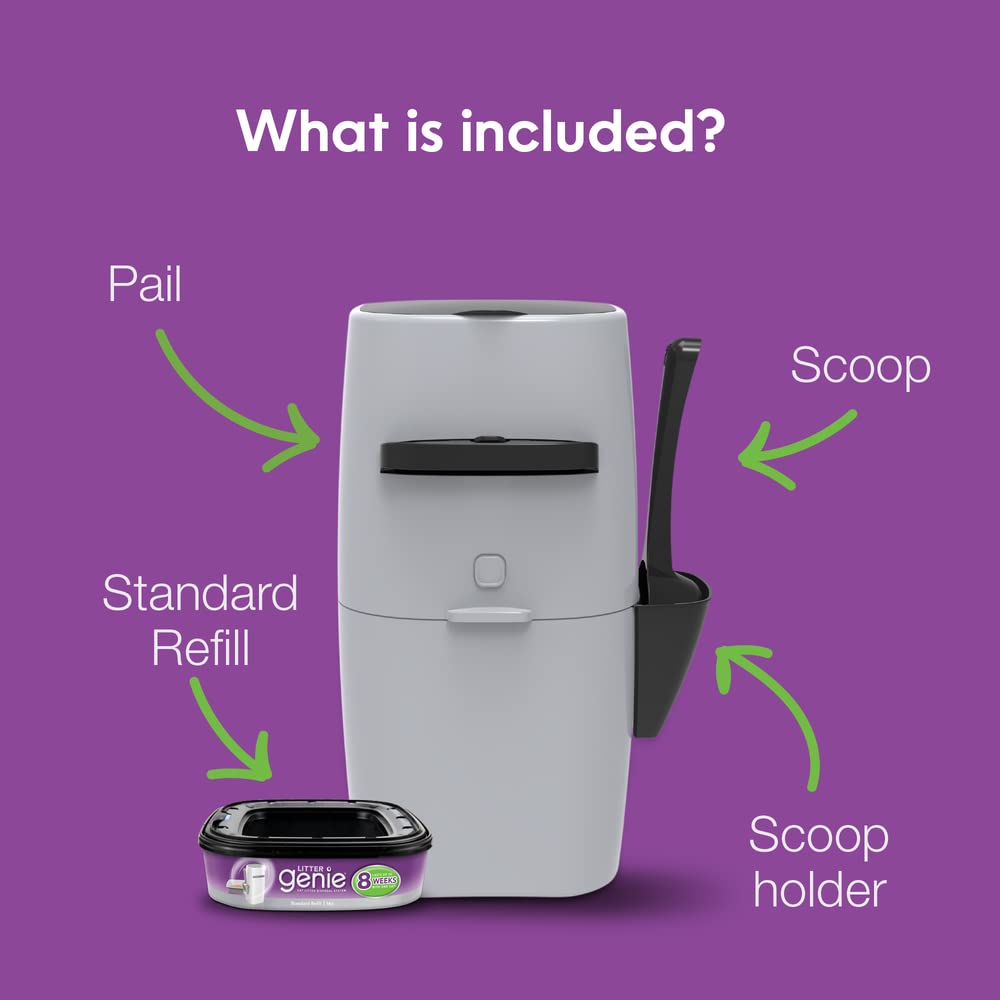 Litter Genie compact design fits neatly in a corner or small bathroom.