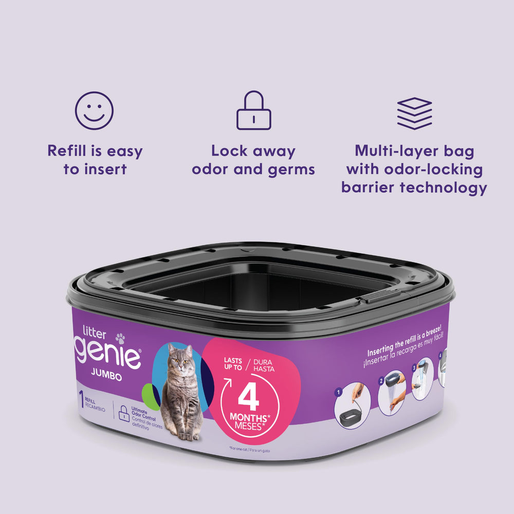 Litter Genie compact packaging reduces waste and clutter.