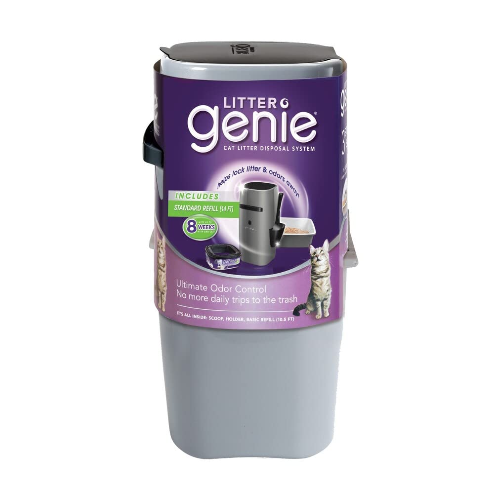 Litter Genie pail system assembled shows easy setup and odor containment.