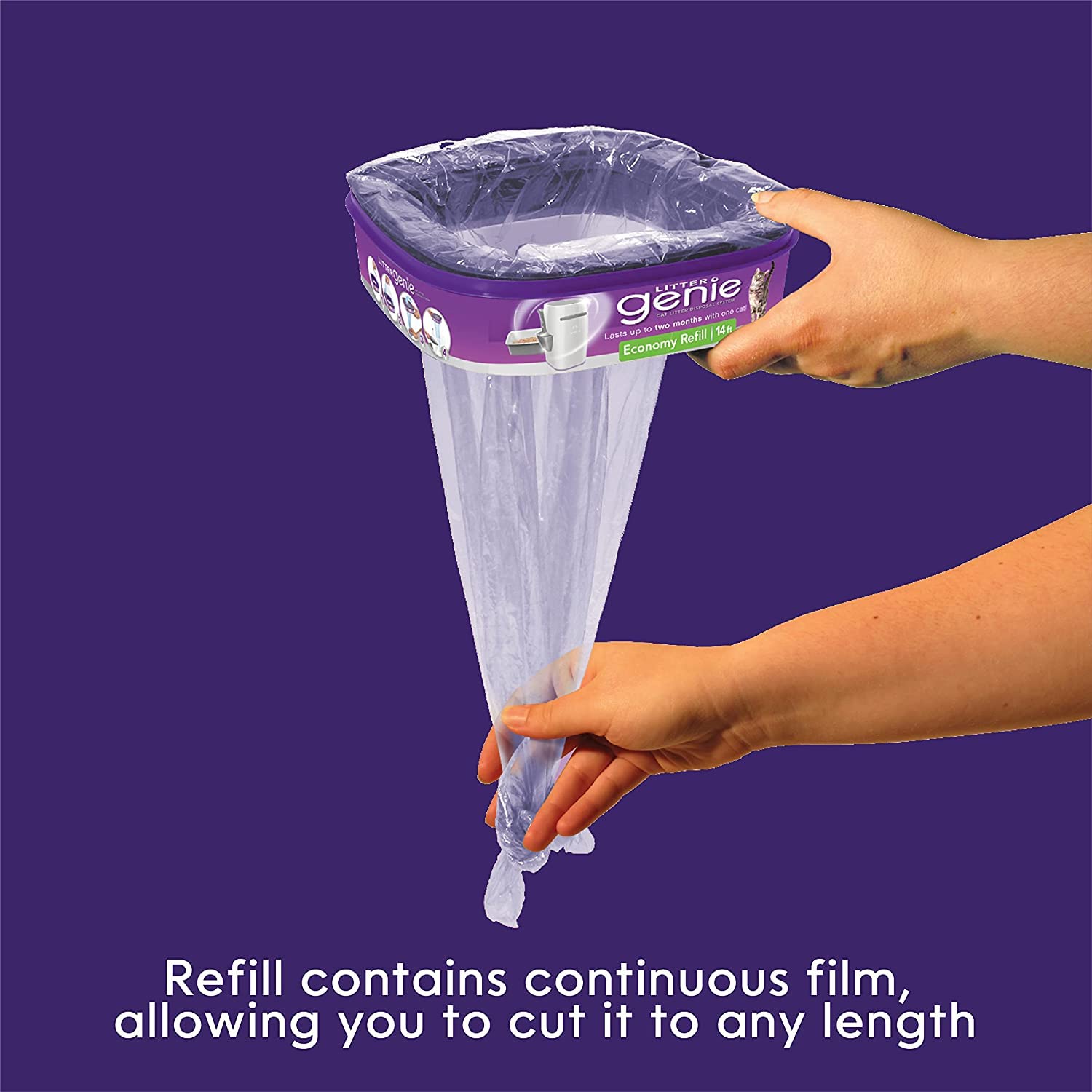 Purple refill pack shown for home use and odor management.