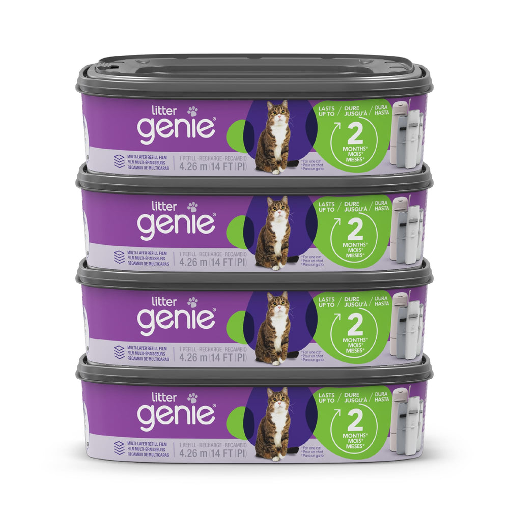 Litter Genie refill bags seven-layer odor barrier close-up for freshness