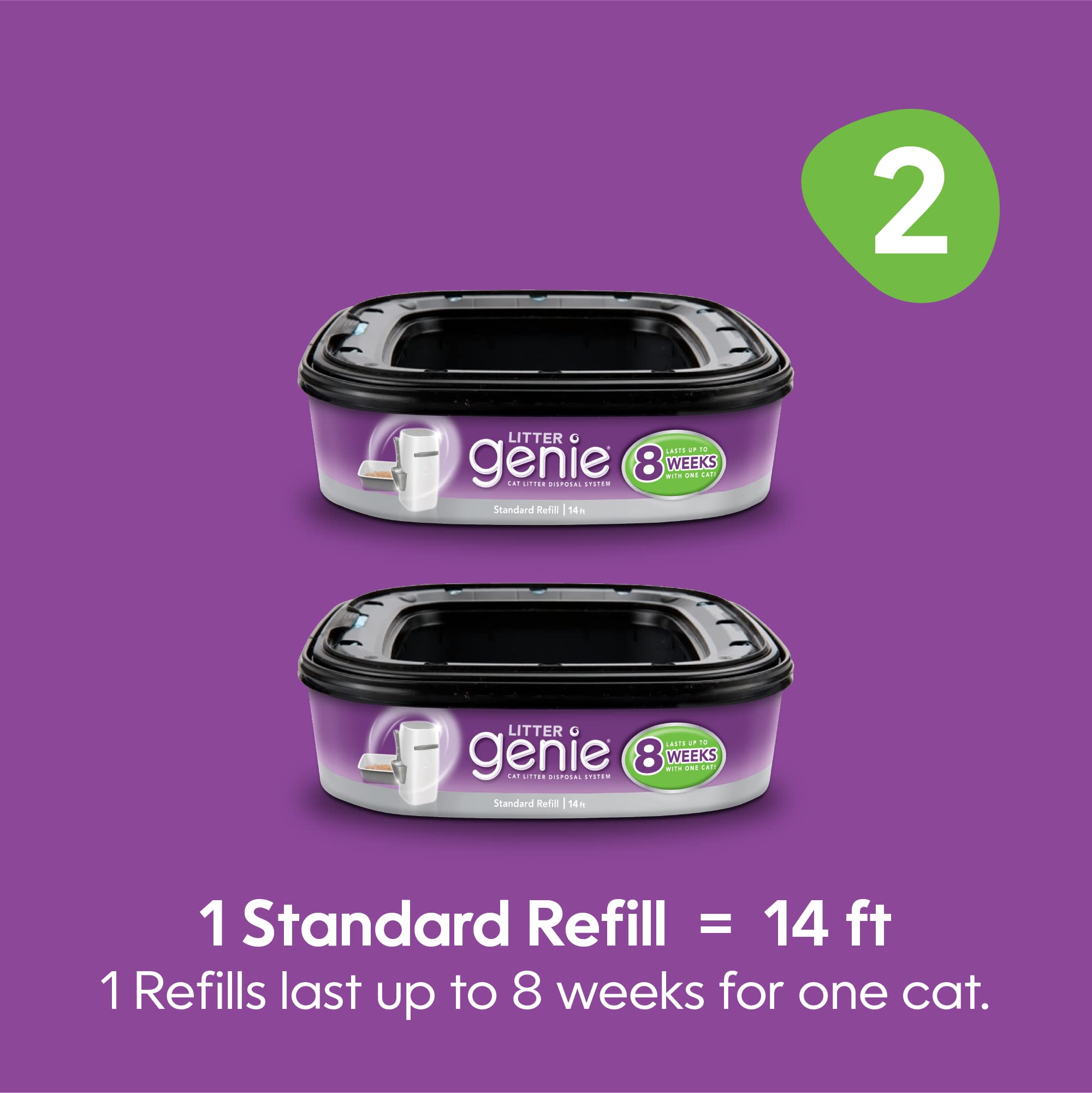 Litter Genie refill bags inside pack ready for durable waste containment.