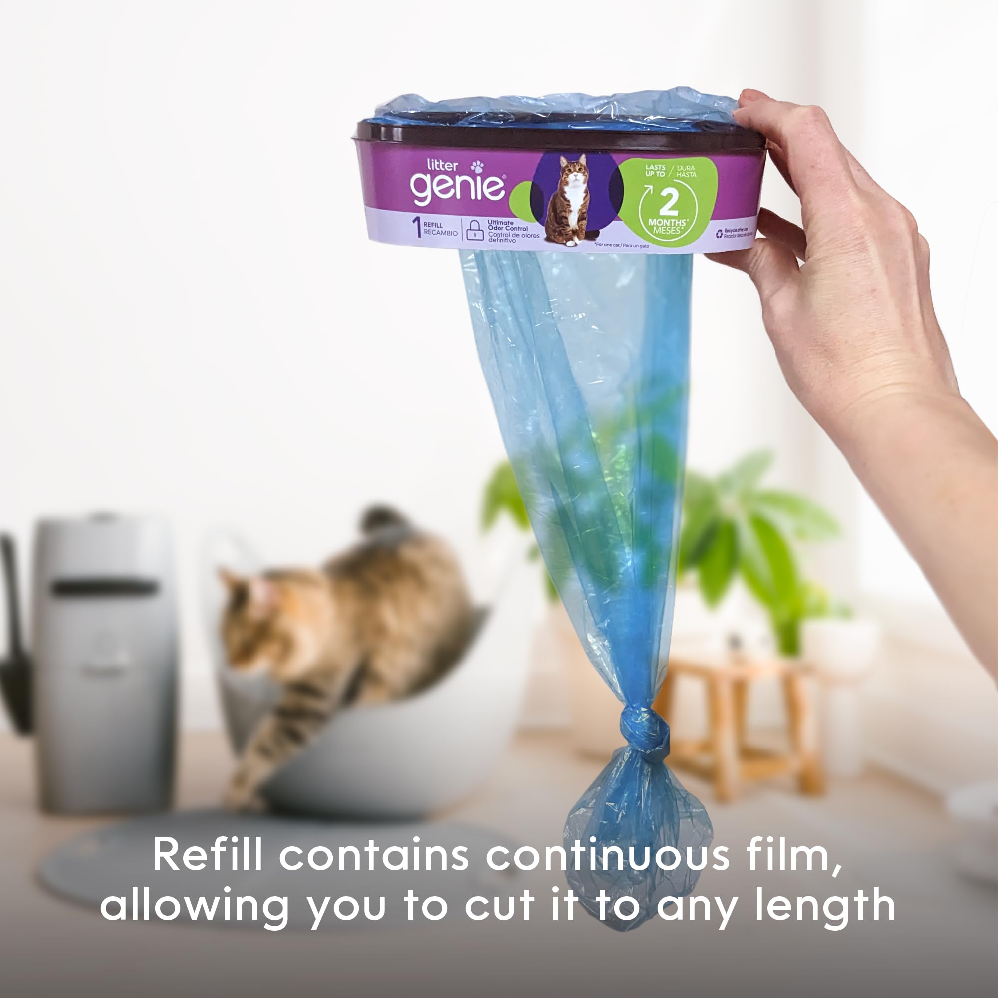 Litter Genie standard pail two-week capacity with one cat