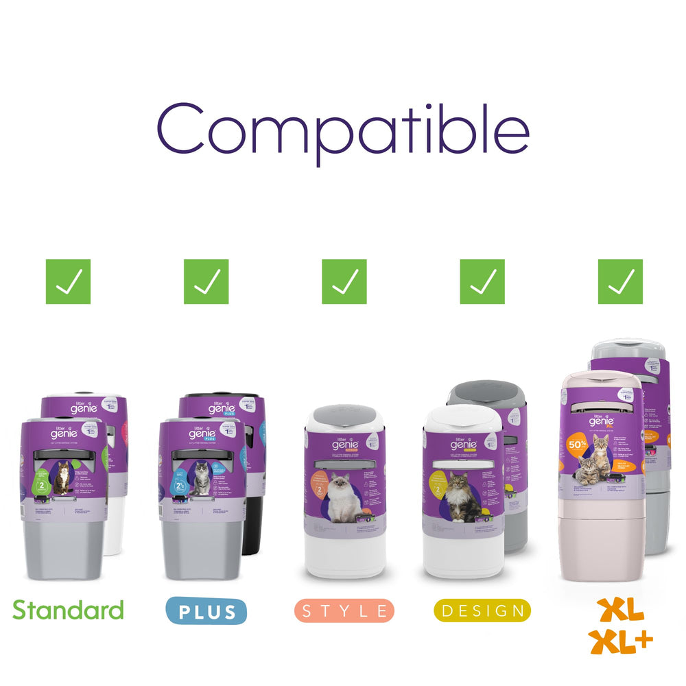 Litter Genie refill lasting up to two months per cat demonstrates extended freshness