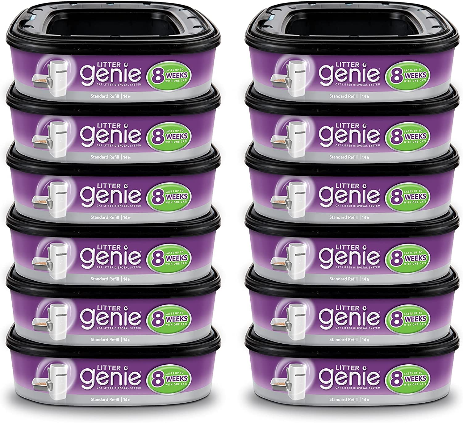 Litter Genie ultimate disposal system in a pail for easy odor control.