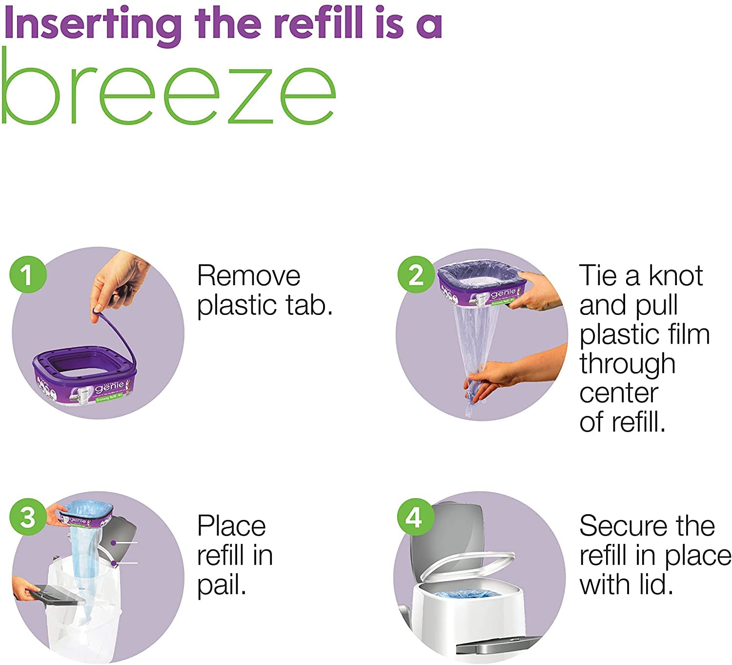 XL-pail usage showing extended litter storage and fewer changes.